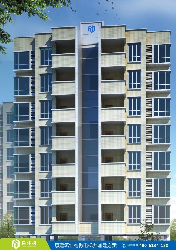 易佳梯原建筑結構做電梯井加建案例